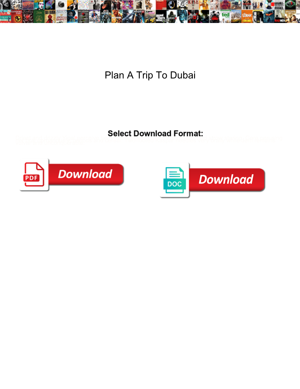 Plan a Trip to Dubai