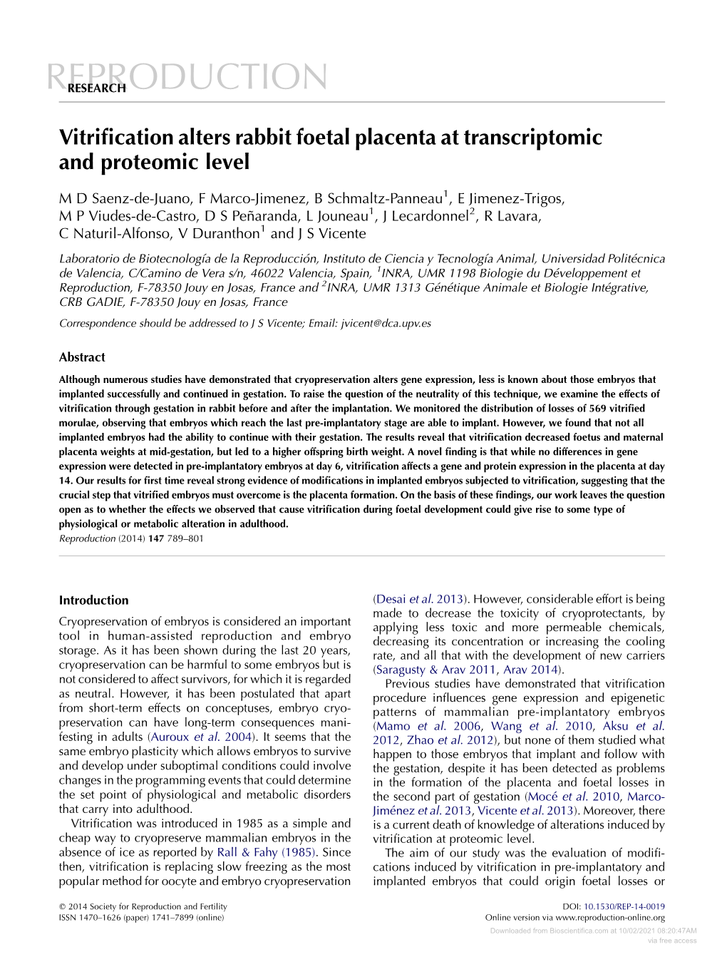 Effect of the Enucleation Procedure on the Reprogramming Potential And