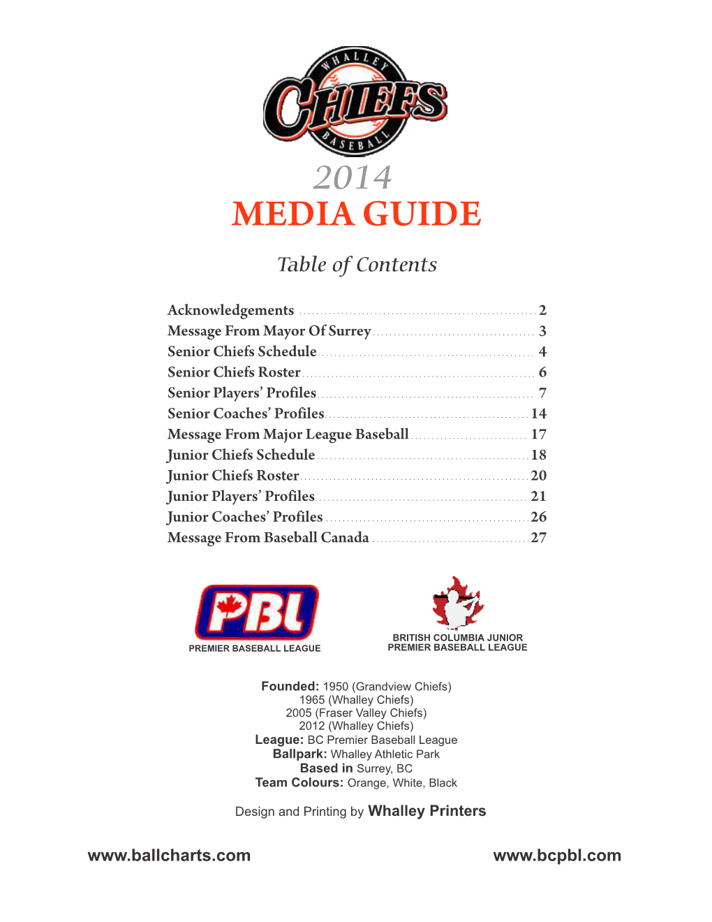 MEDIA GUIDE Table of Contents