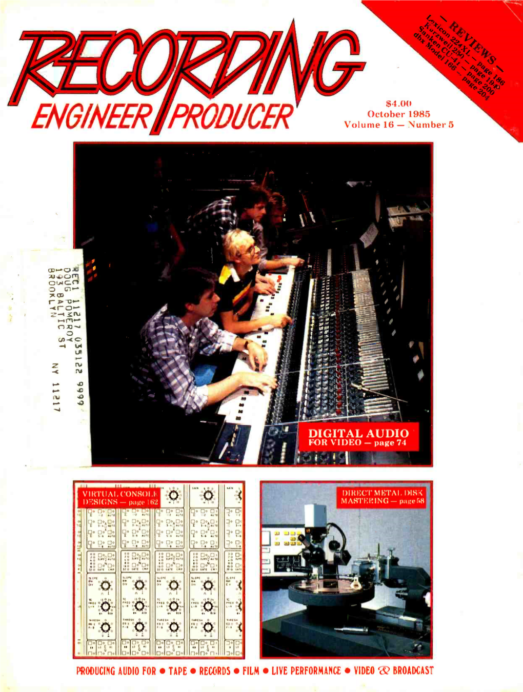 ENGINEER PRODUCER Volume 16 - Number 5