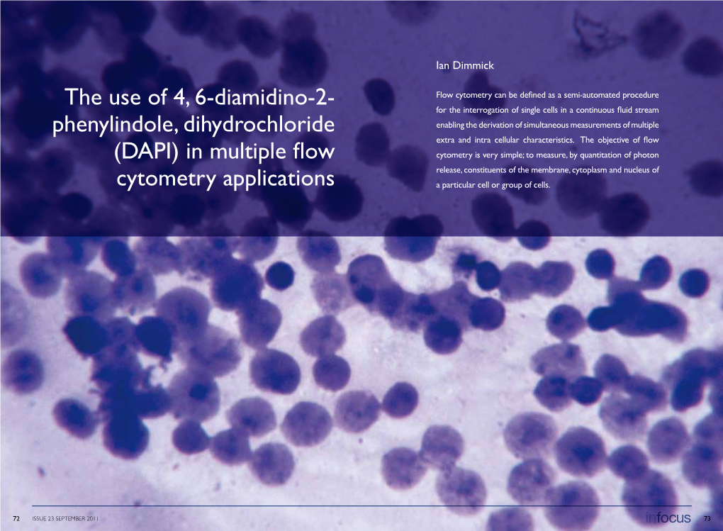 Phenylindole, Dihydrochloride (DAPI) in Multiple Flow Cytometry Applications