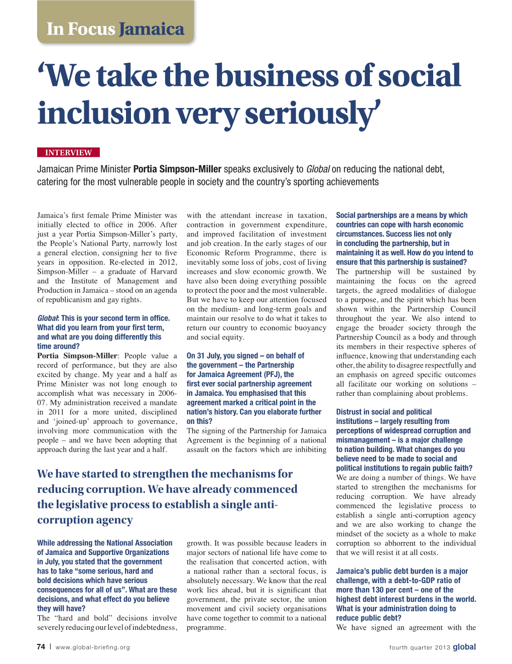 'We Take the Business of Social Inclusion Very Seriously'