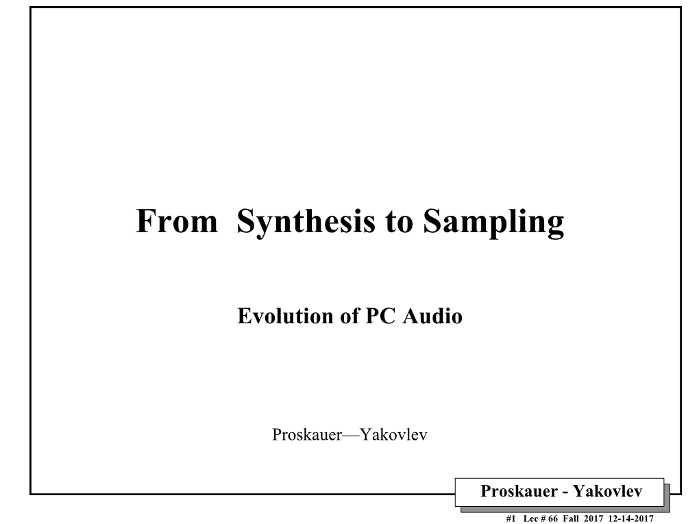 (FM) Synthesis