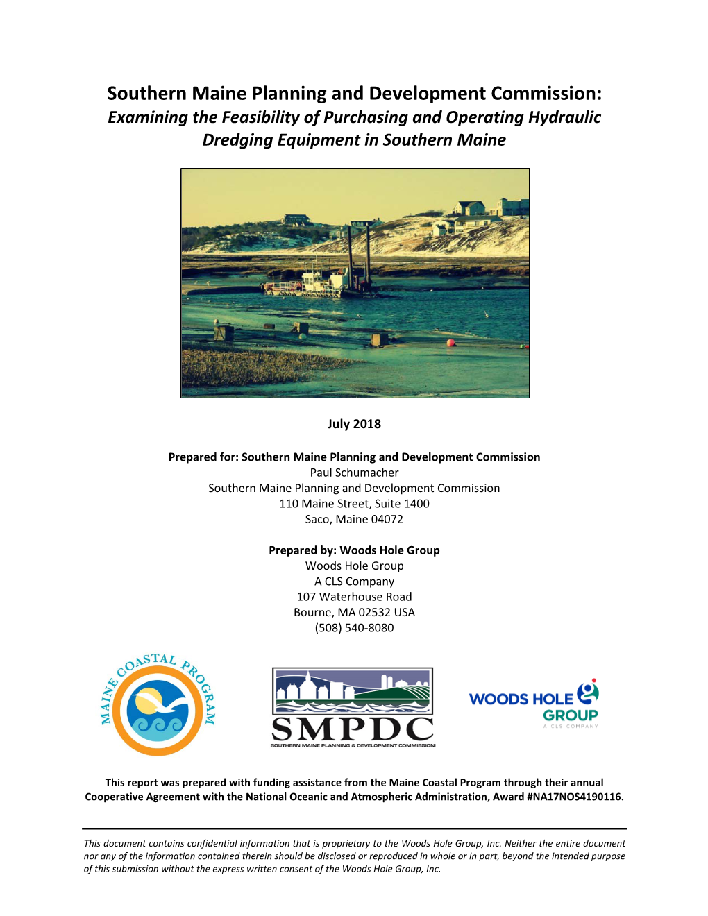 SMPDC Dredge Purchase Feasibility Final Report