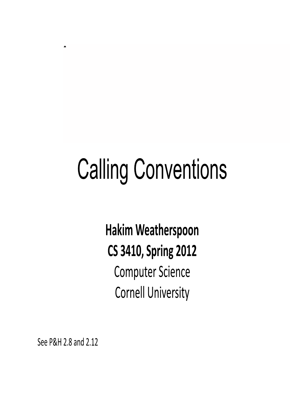 Calling Conventions