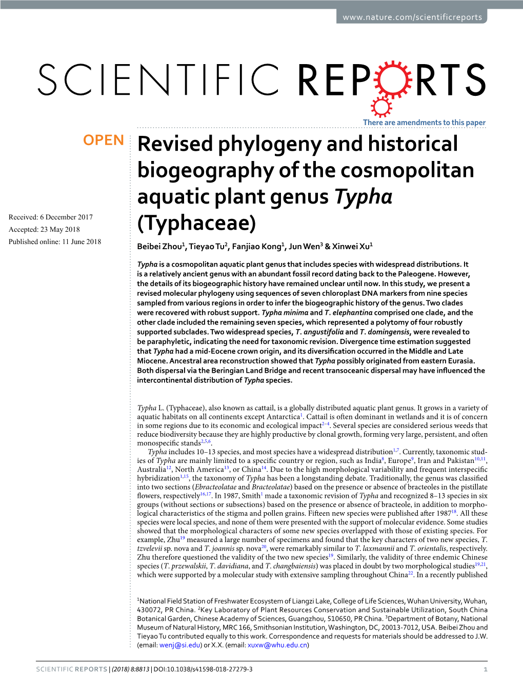 Revised Phylogeny and Historical Biogeography of The