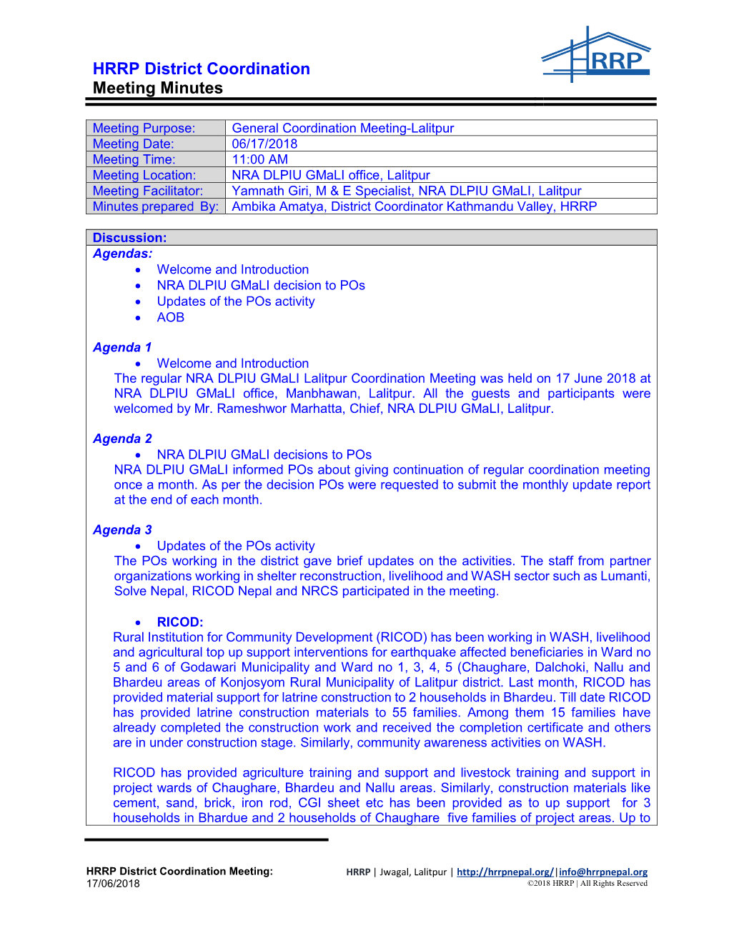 Meeting Minutes Template