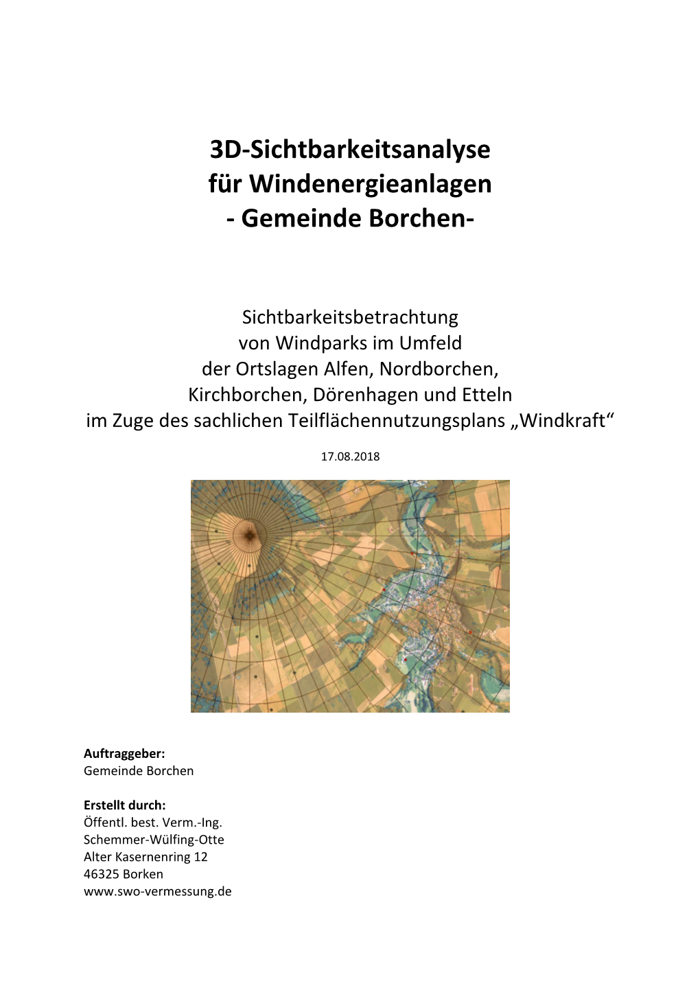 3D-Sichtbarkeitsanalyse Für Windenergieanlagen - Gemeinde Borchen