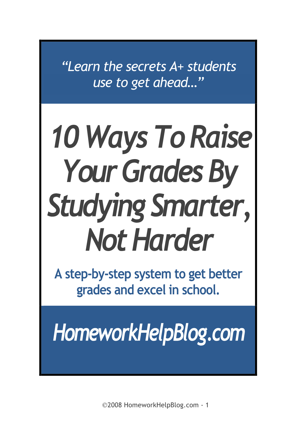 How to Raise Your Grades