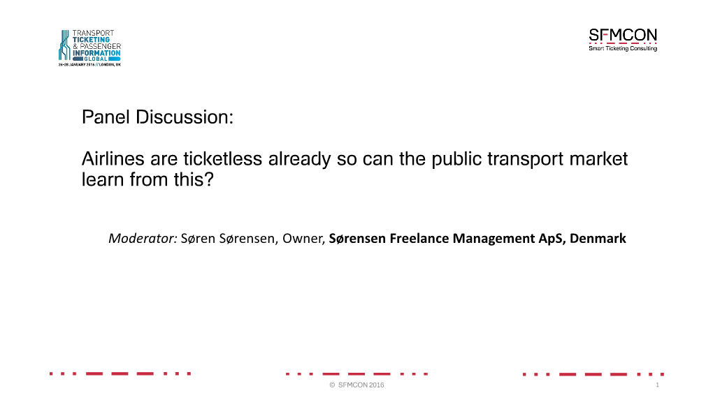 Airlines Are Ticketless Already So Can the Public Transport Market Learn from This?