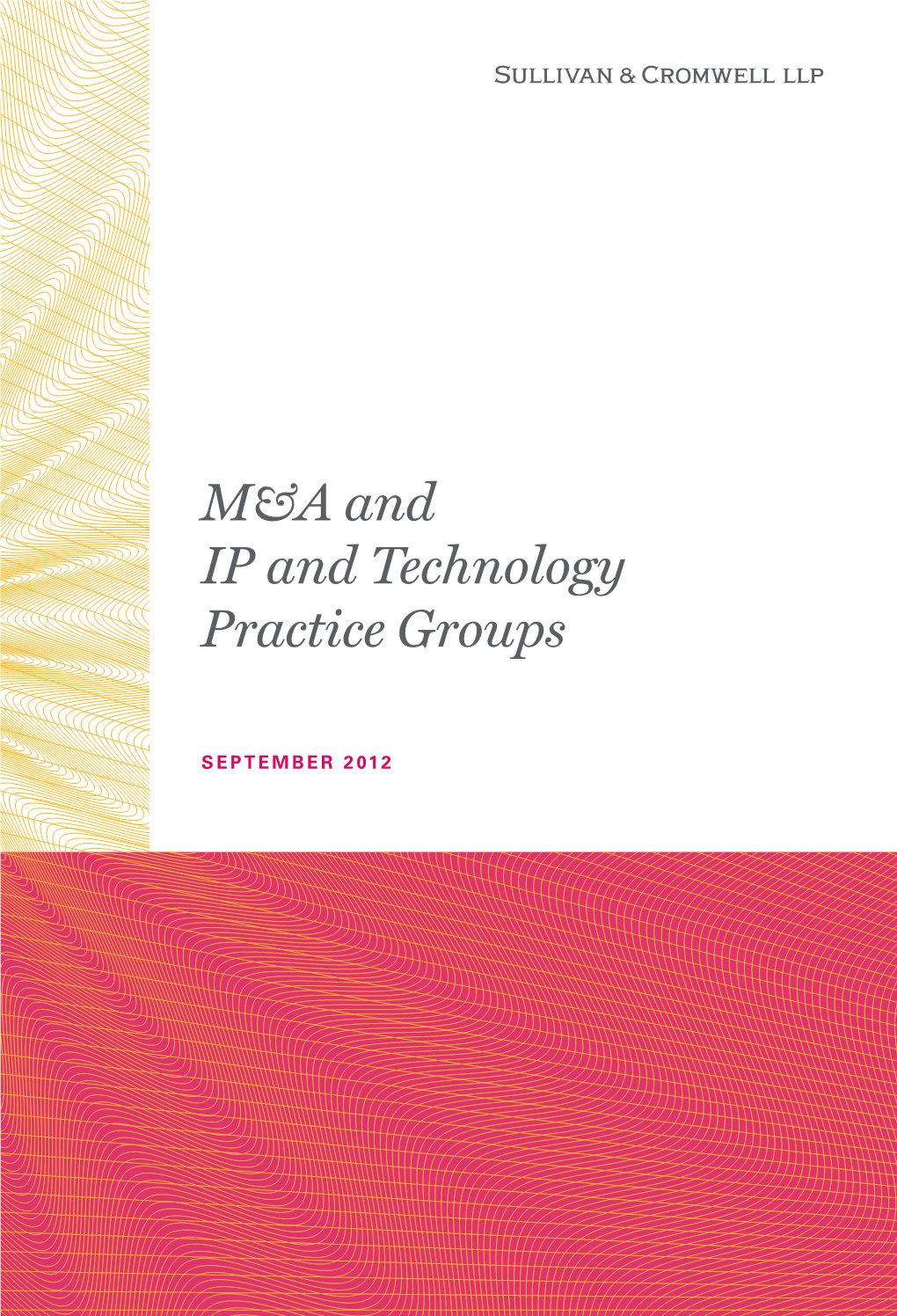 M&A and IP and Technology Practice Groups