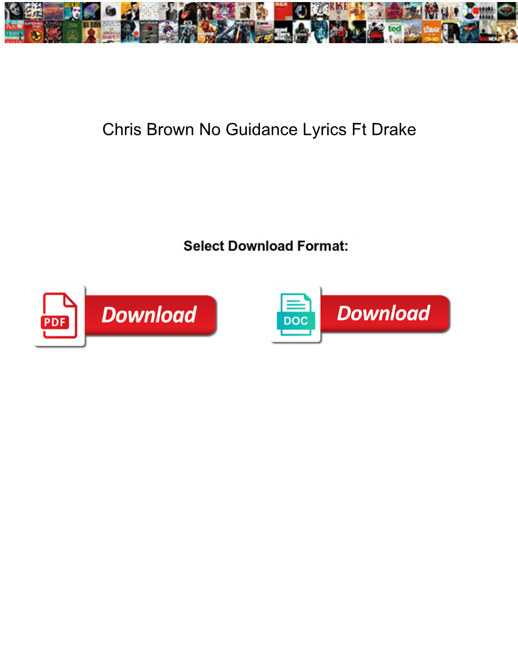 Chris Brown No Guidance Lyrics Ft Drake