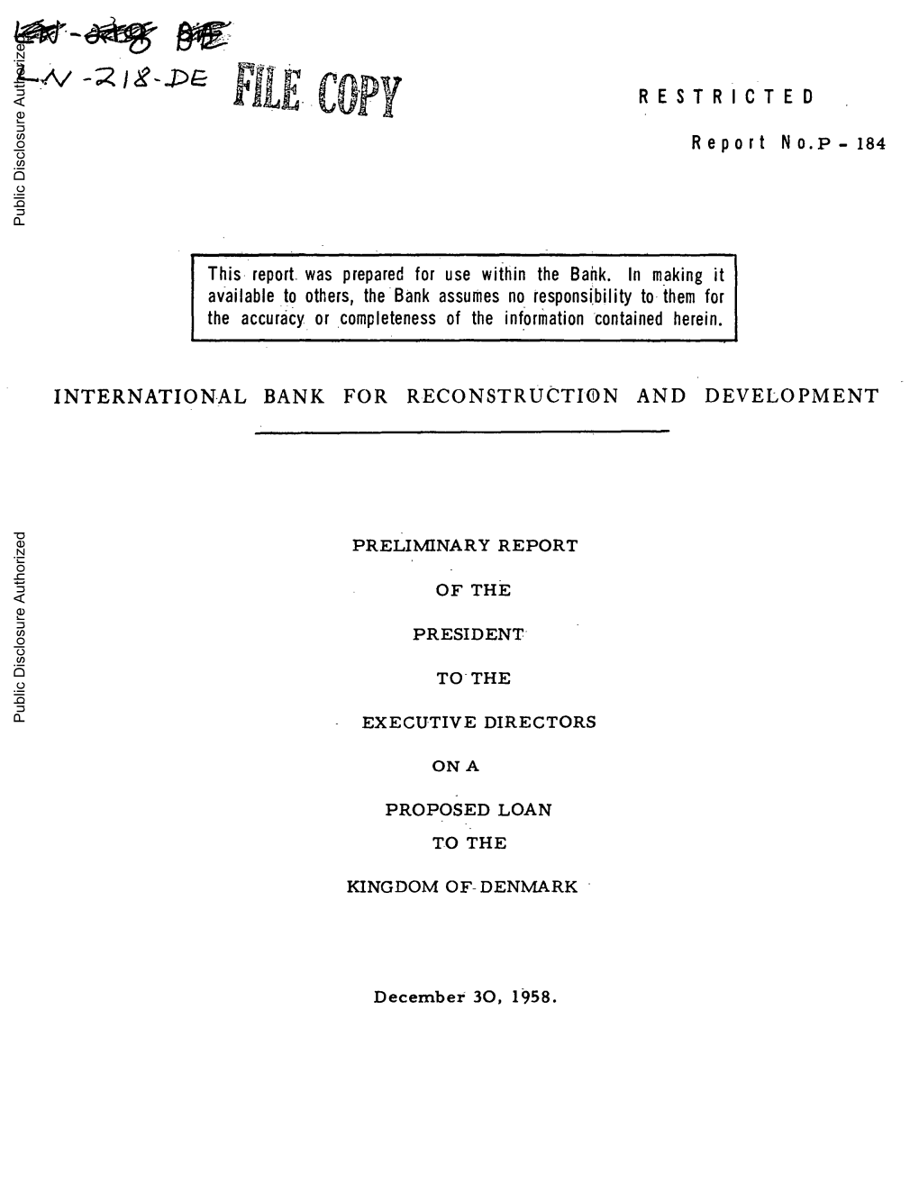 World Bank Document