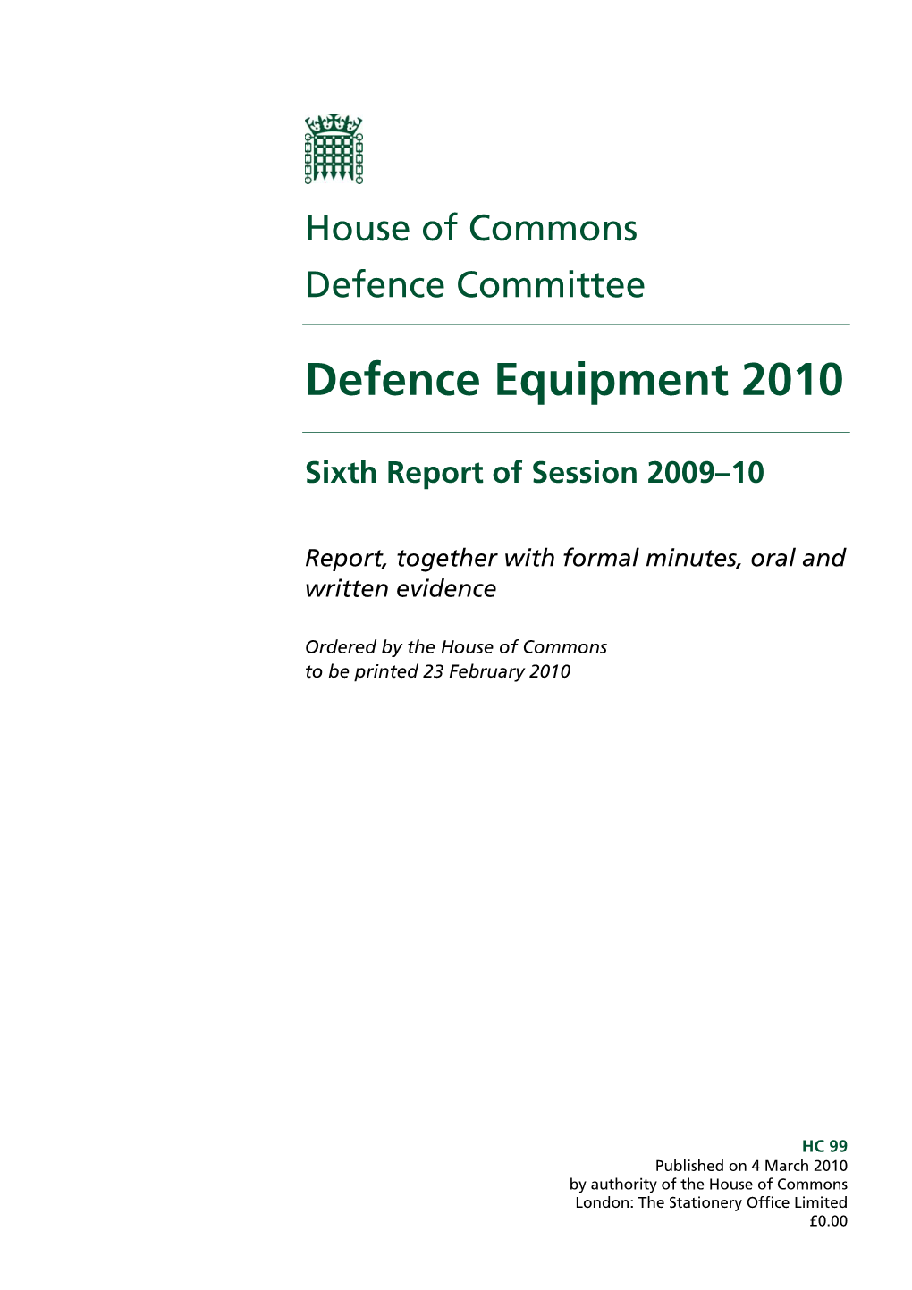 Defence Equipment 2010
