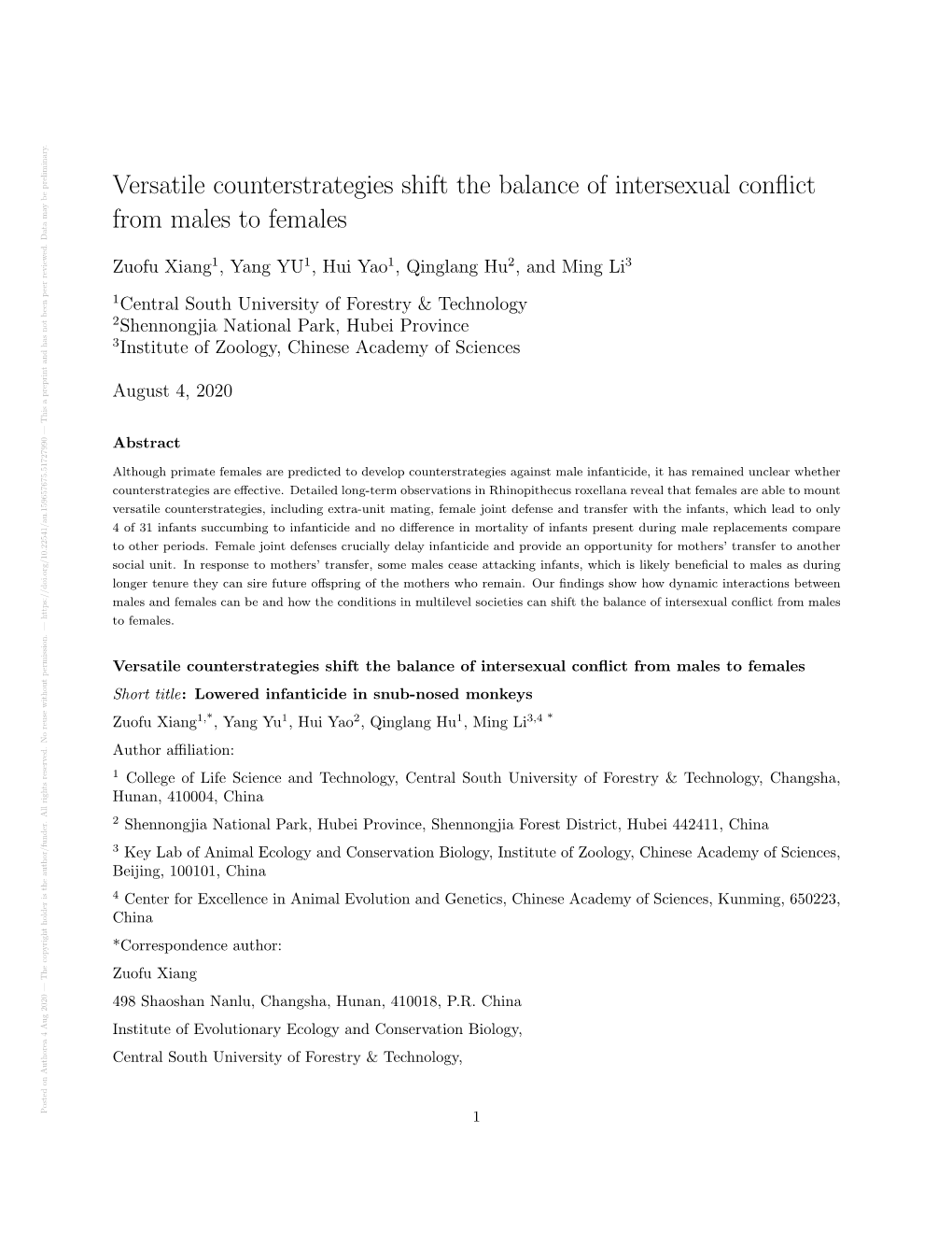 Versatile Counterstrategies Shift the Balance of Intersexual Conflict from Males to Females