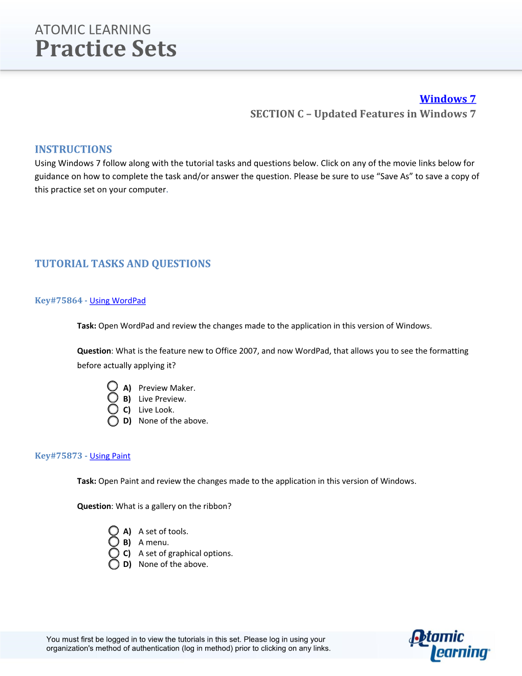 Practice Sets