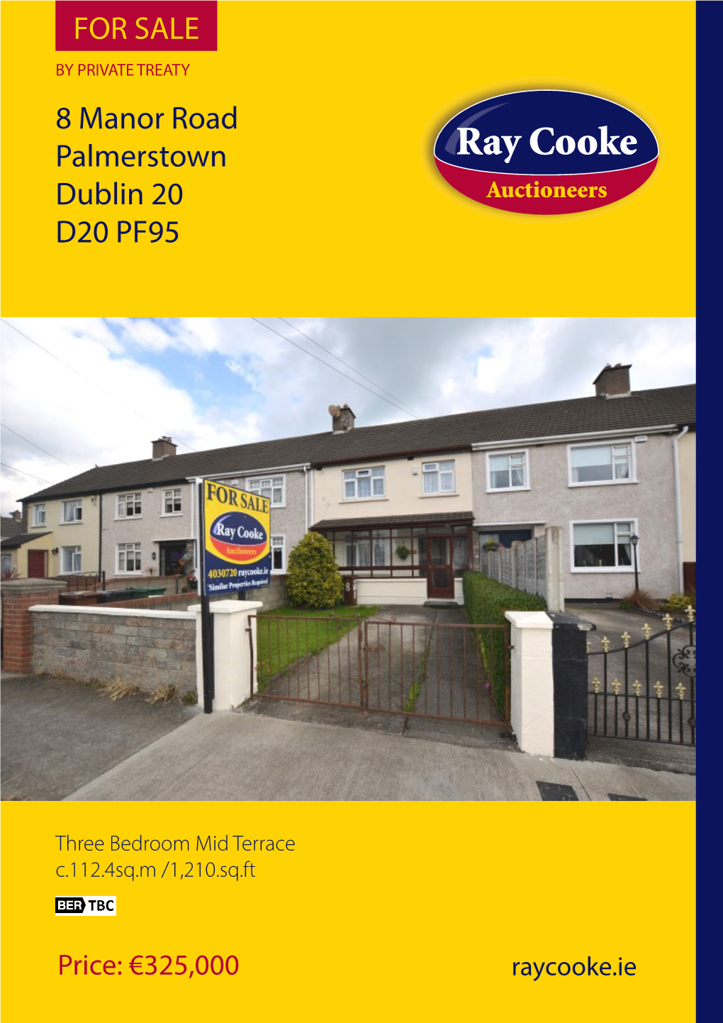 8 Manor Road Palmerstown Dublin 20 D20 PF95 for SALE