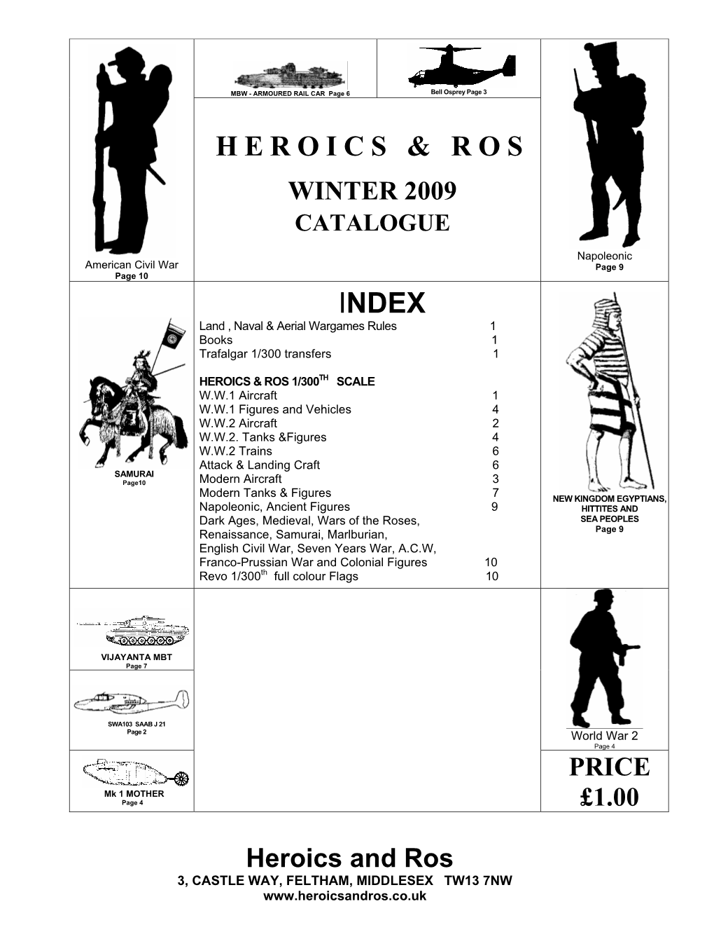 Heroics & Ros Index