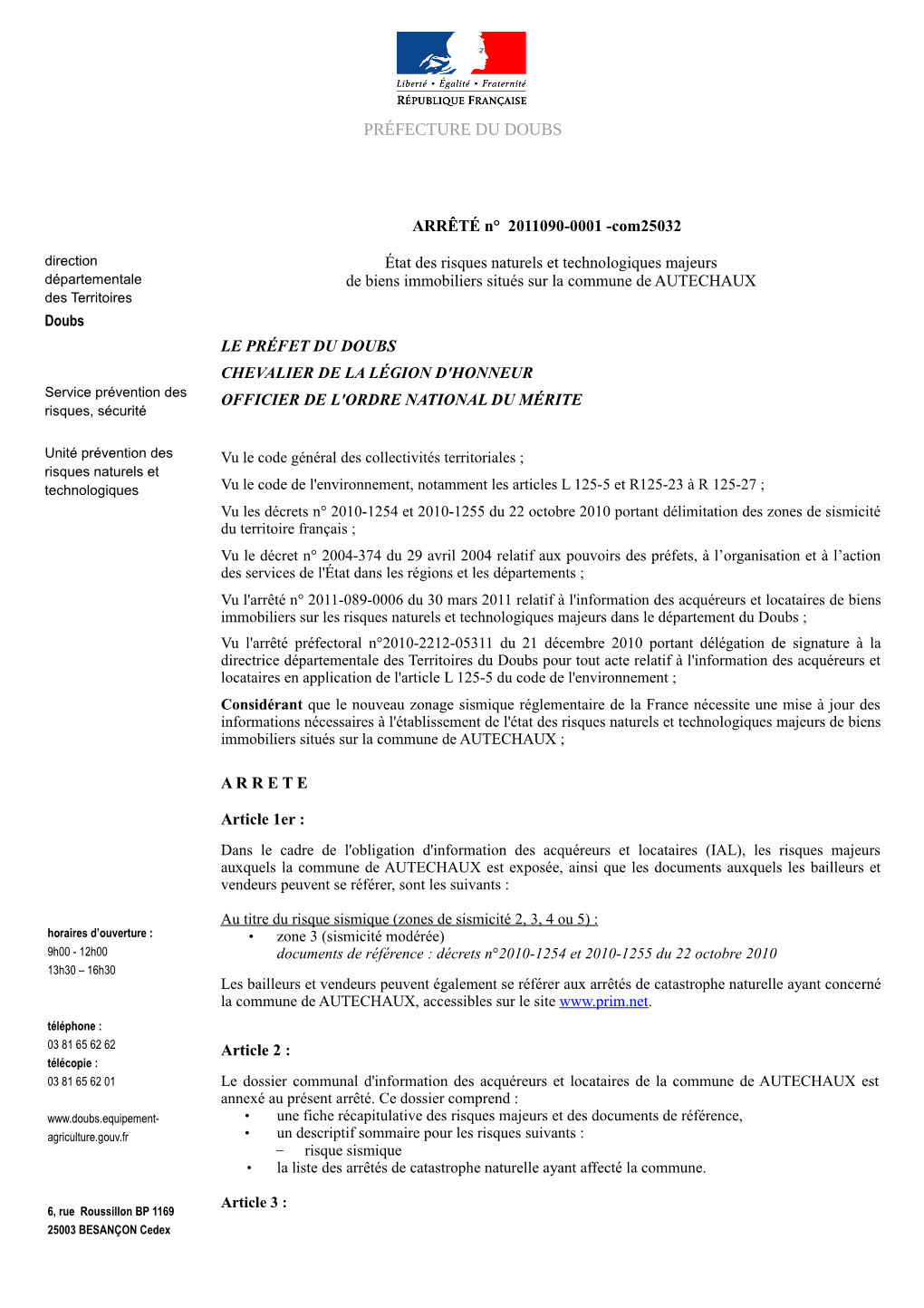 AUTECHAUX N°2011090-0001 -Com25032 0