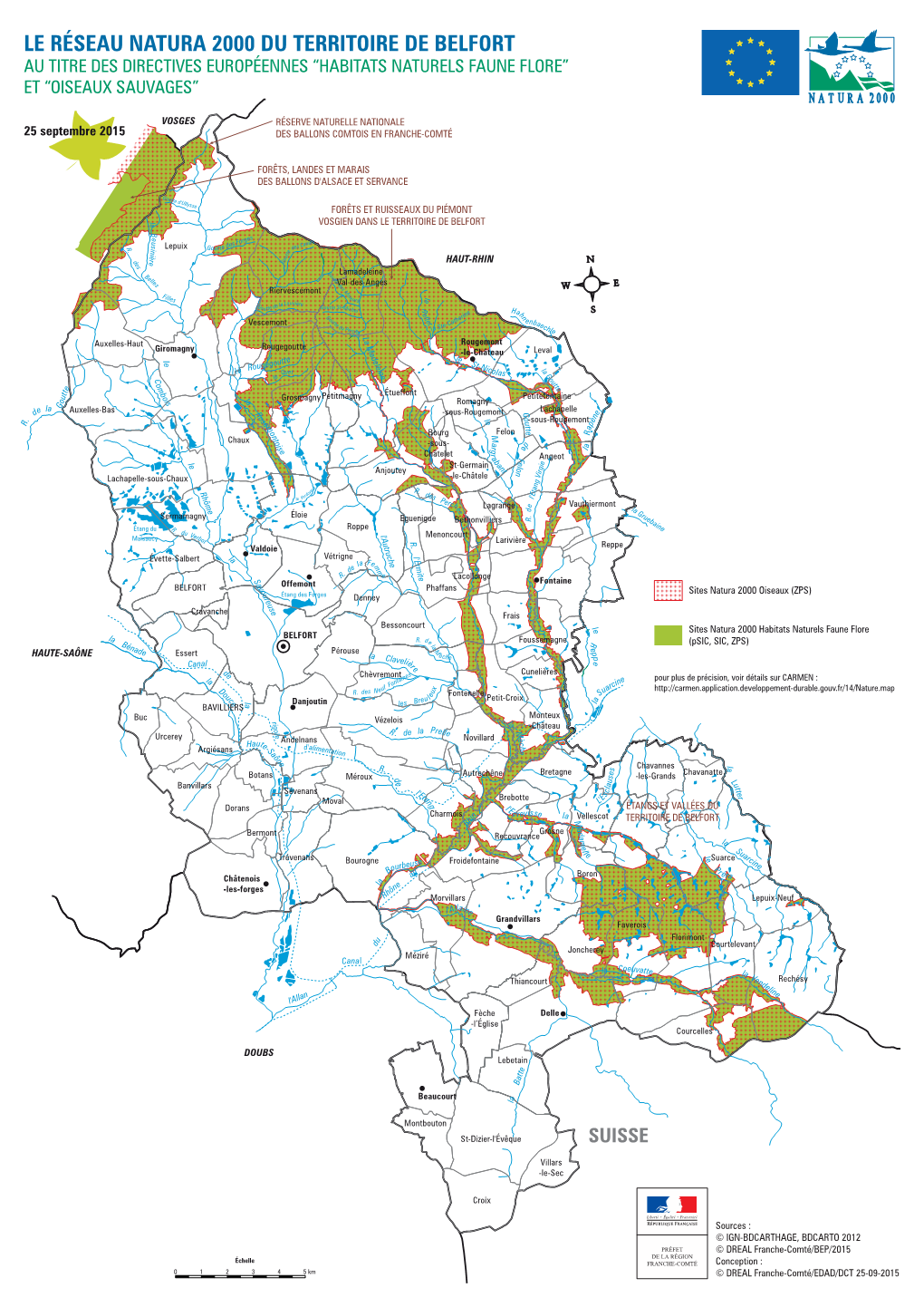 Le Réseau Natura 2000 Du Territoire De Belfort Au Titre Des Directives Européennes “Habitats Naturels Faune Flore” Et “Oiseaux Sauvages”