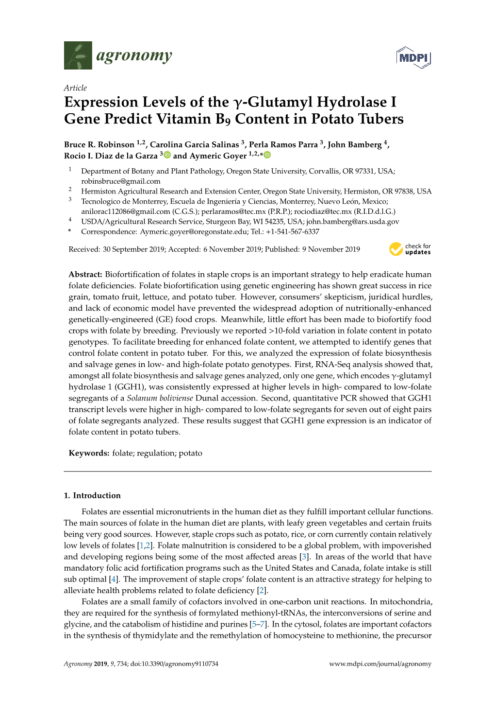 Expression Levels of the -Glutamyl Hydrolase I Gene Predict Vitamin