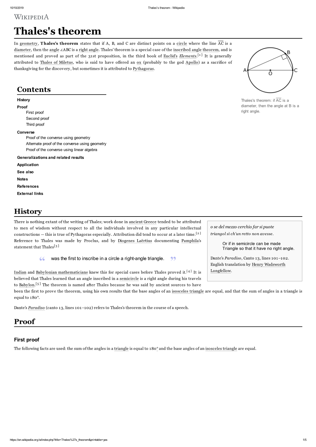 Thales's Theorem - Wikipedia