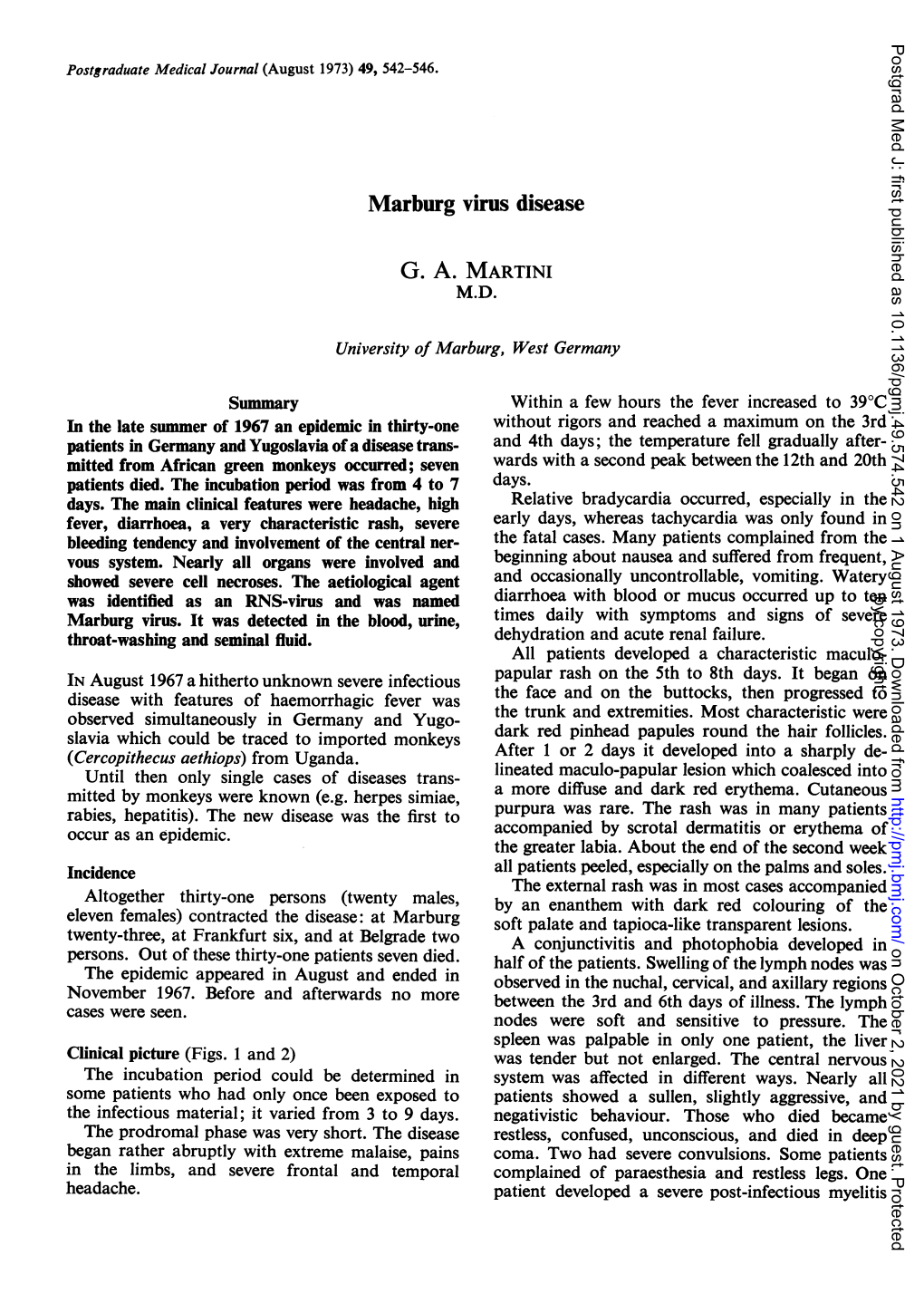 Marburg Virus Disease