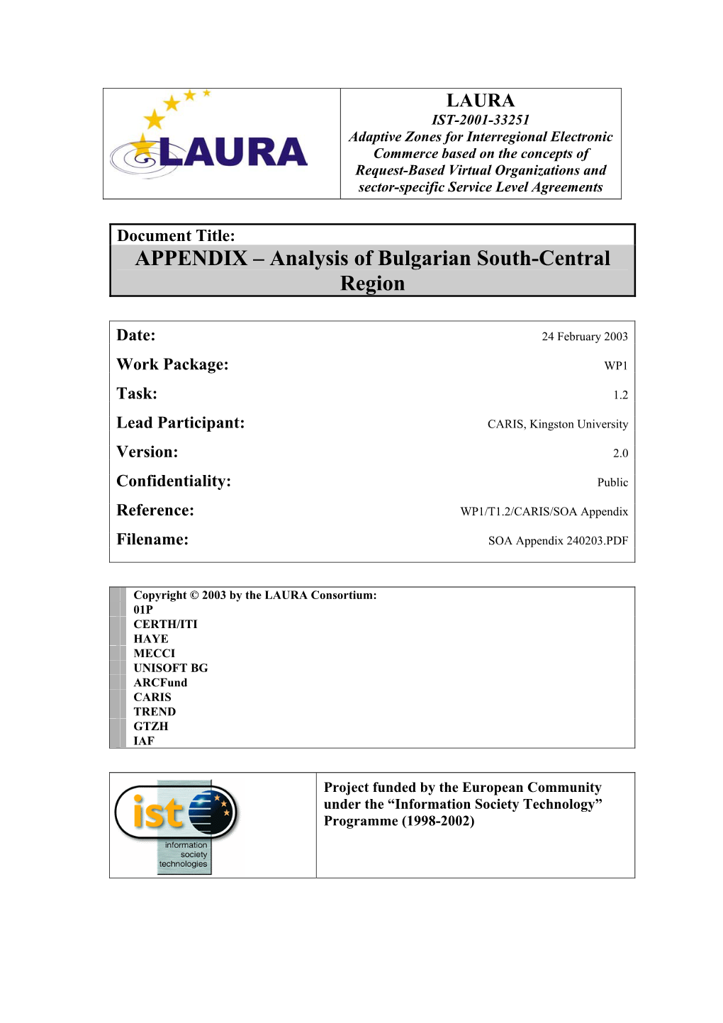 Analysis of the South-Central Region of Bulgaria