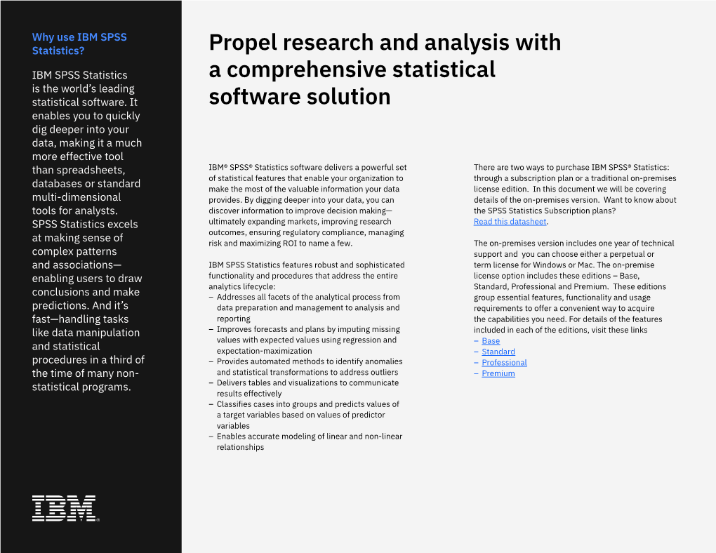 Propel Research and Analysis with a Comprehensive Statistical Software