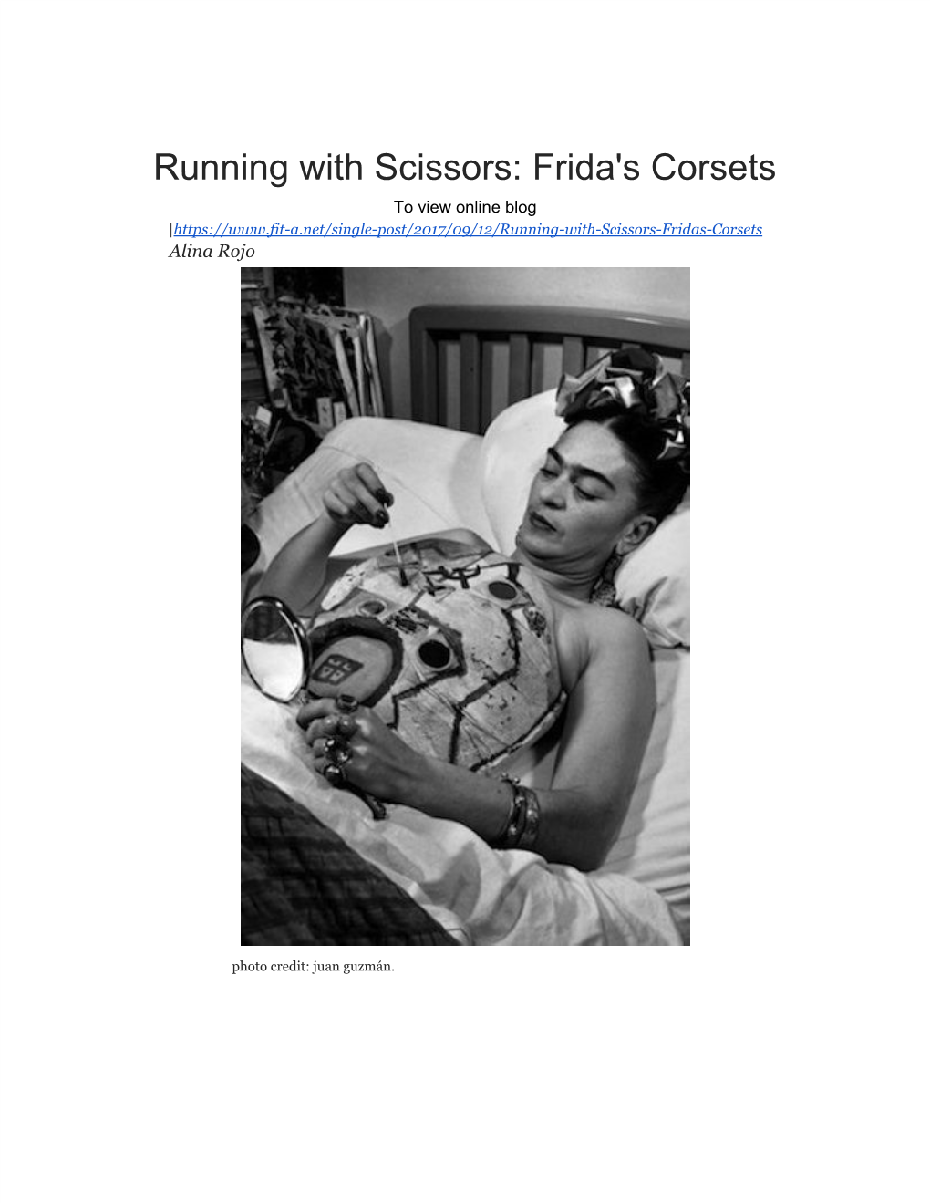 Running​​With​​Scissors:​​Frida's​​Corsets