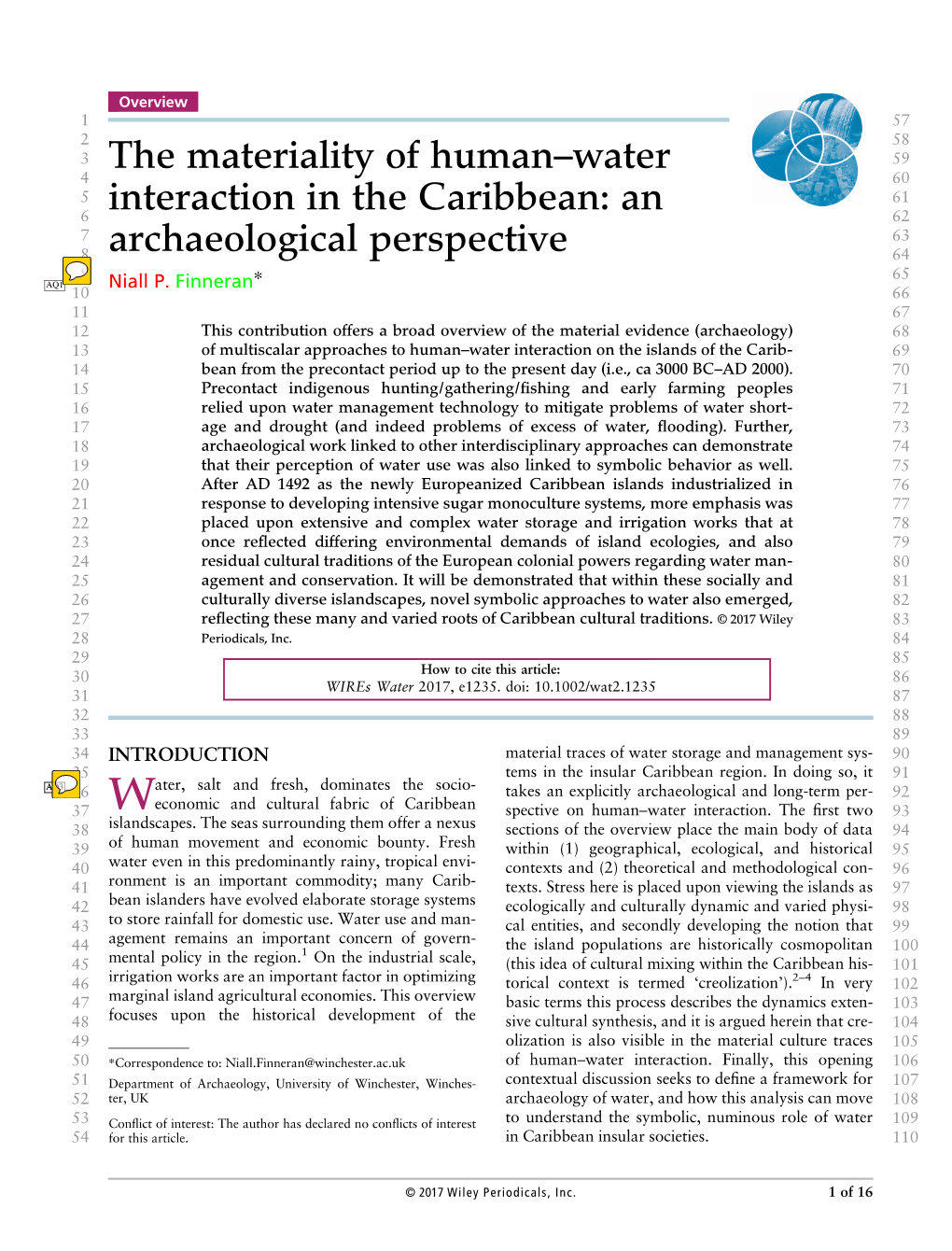 The Materiality of Human–Water Interaction in the Caribbean AQ2