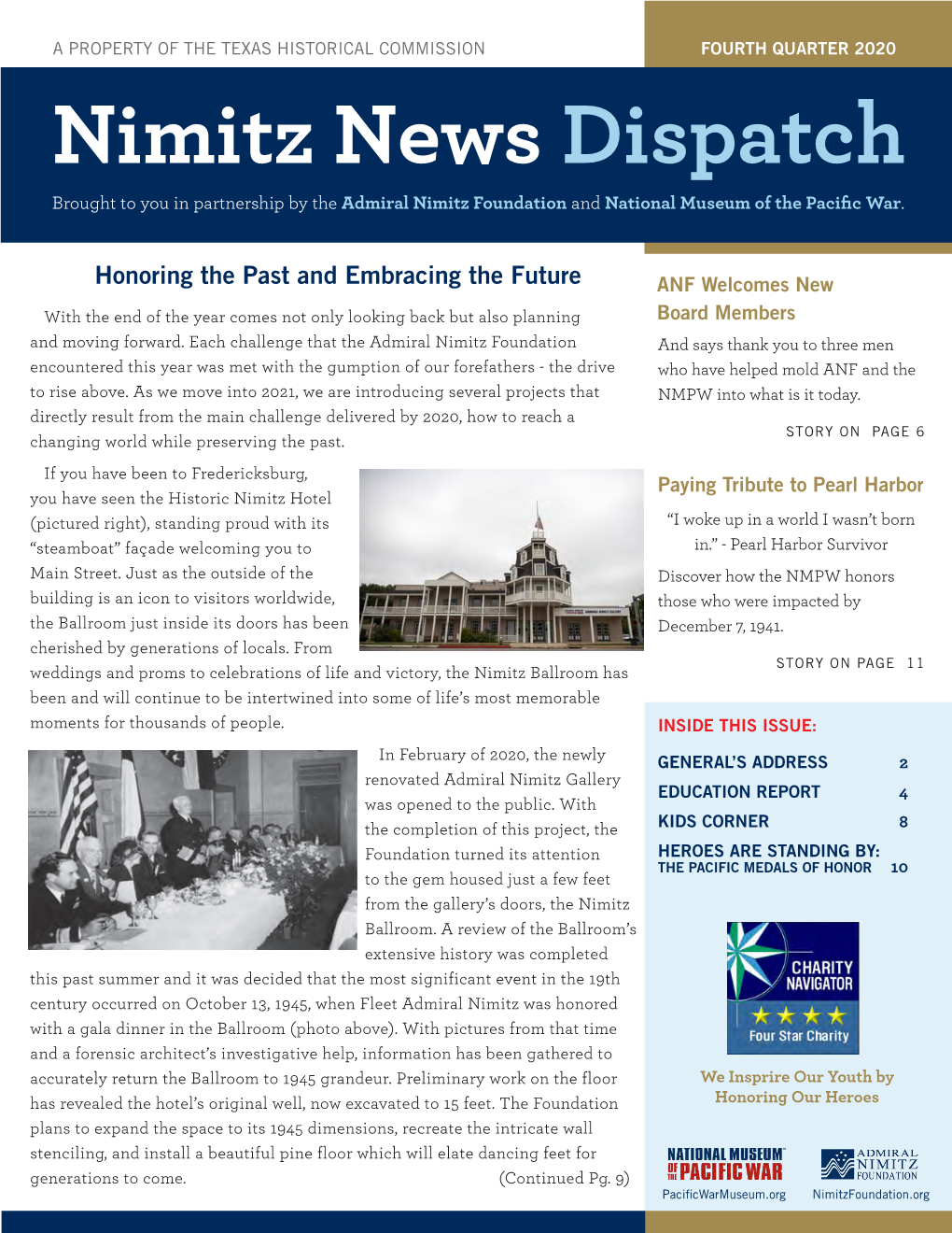 Nimitz News Dispatch Brought to You in Partnership by the Admiral Nimitz Foundation and National Museum of the Pacific War