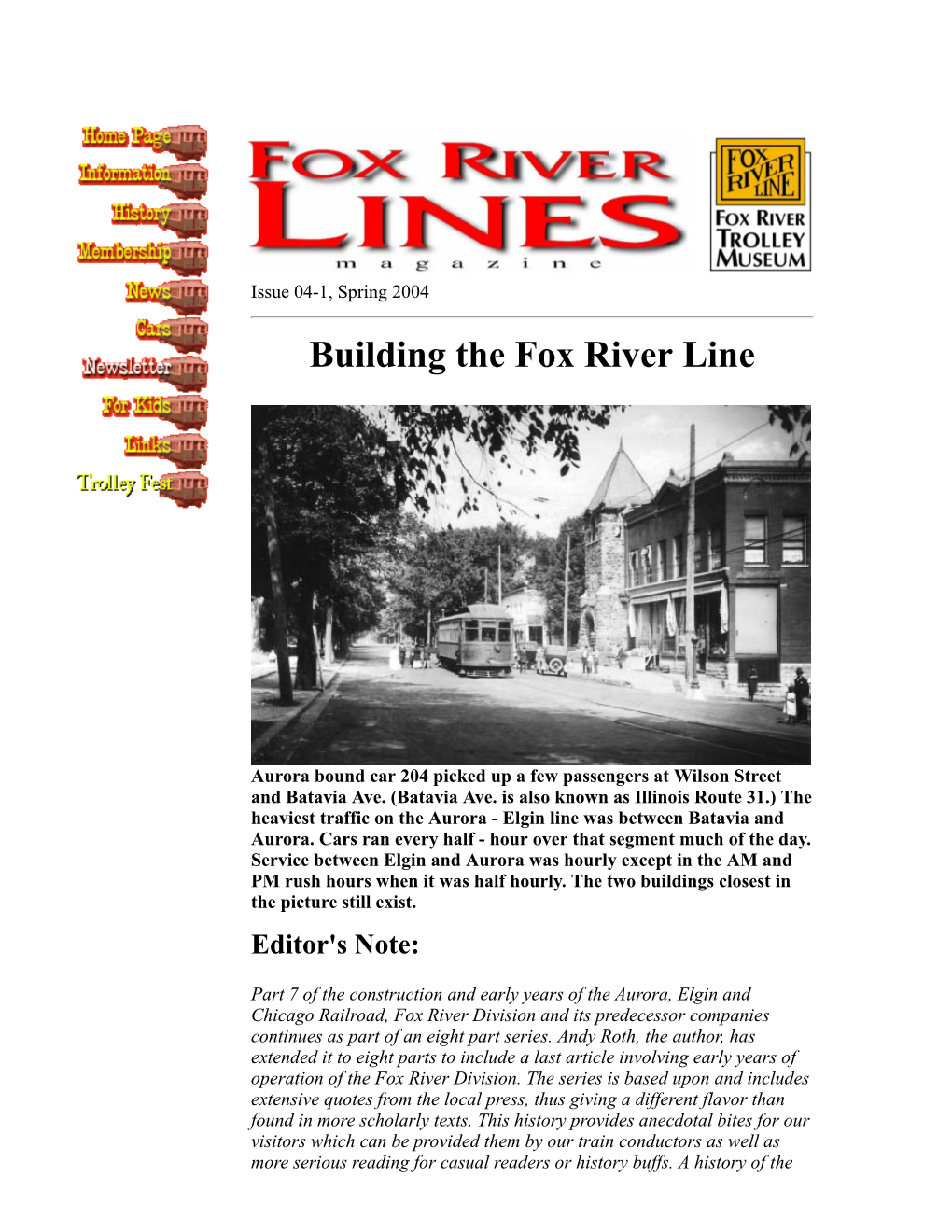 Building the Fox River Line