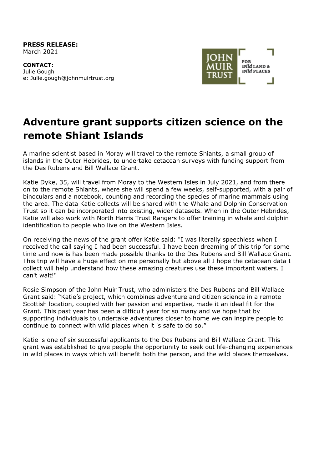 Adventure Grant Supports Citizen Science on the Remote Shiant Islands