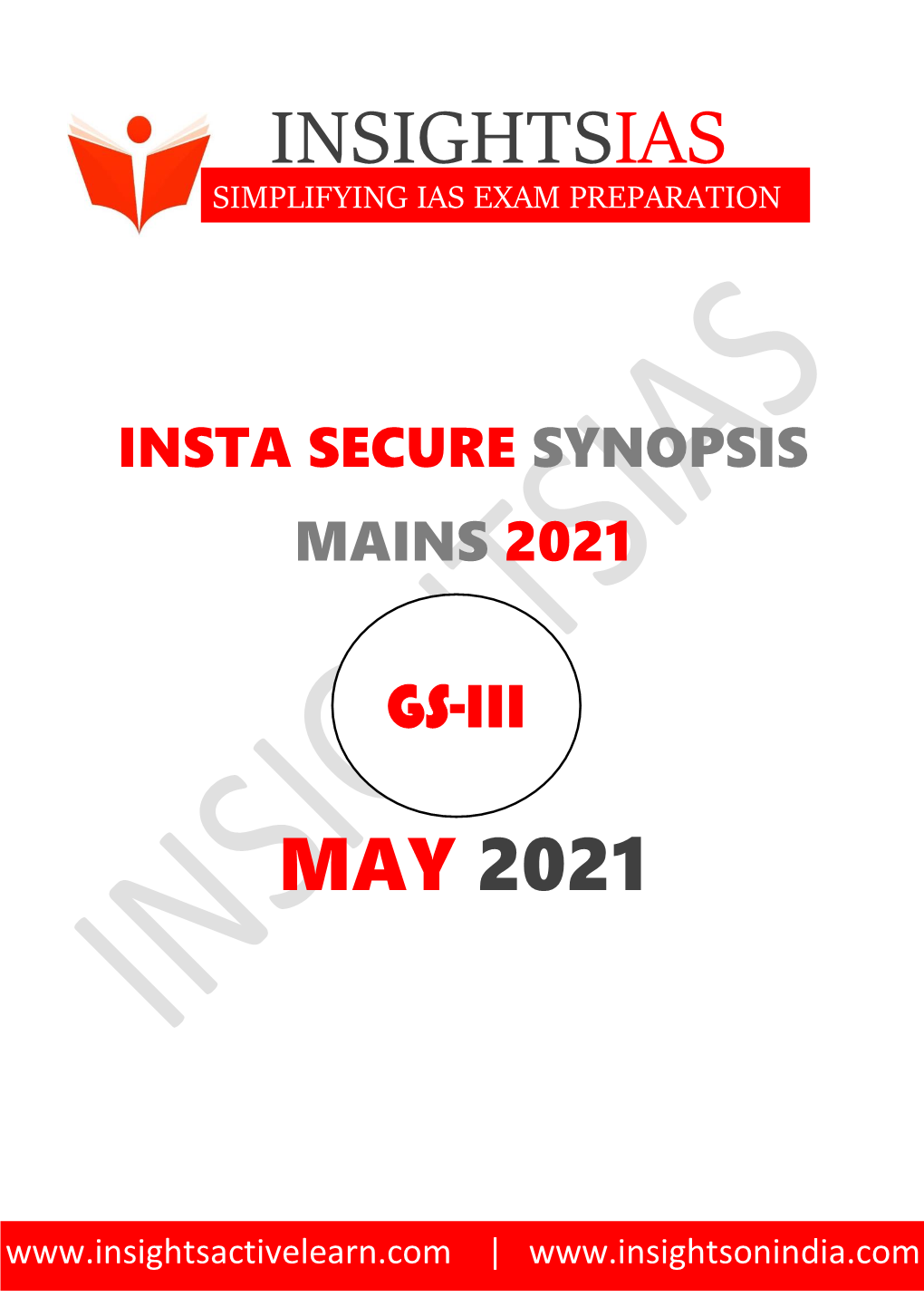 Insta Secure Synopsis Mains 2021