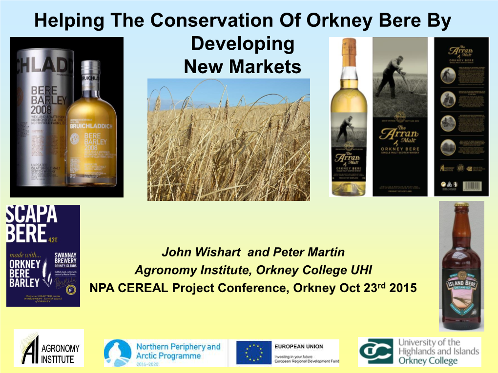 Bere by Developing New Markets