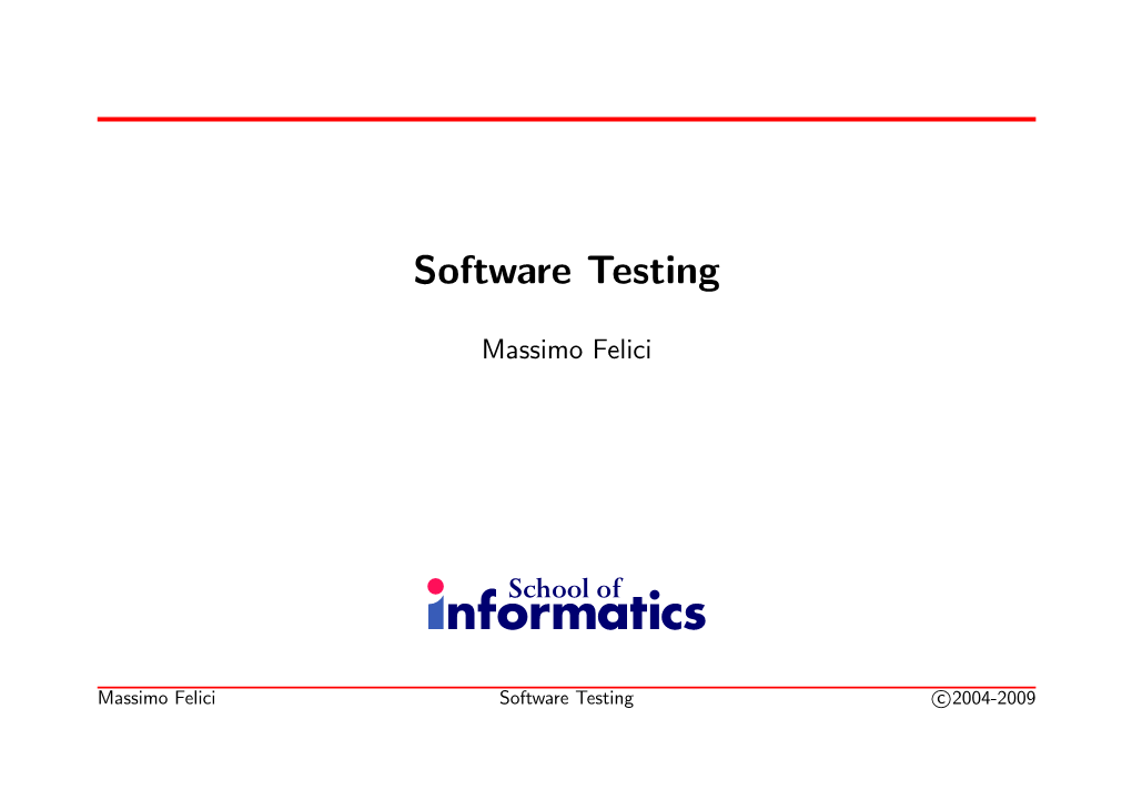 Software Testing