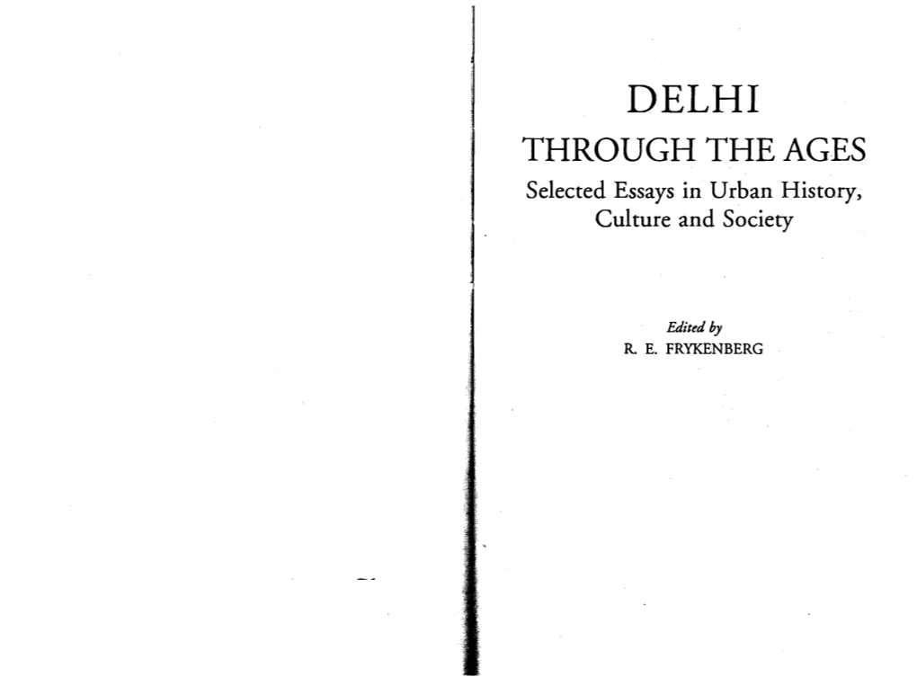 Delhi and Its Hinterland: the Nineteenth and Early Twentieth