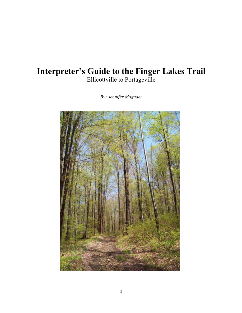 Interpreter's Guide to the Finger Lakes Trail