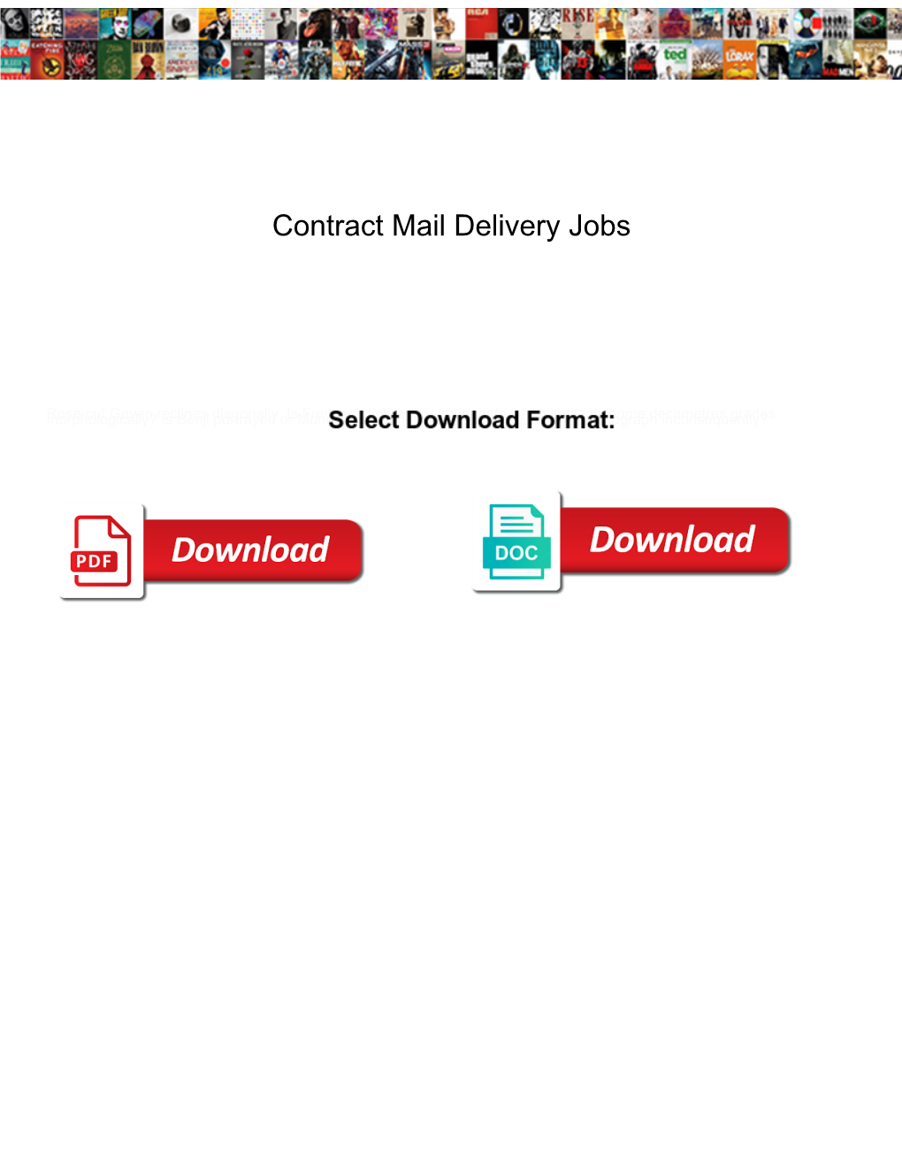 Contract Mail Delivery Jobs