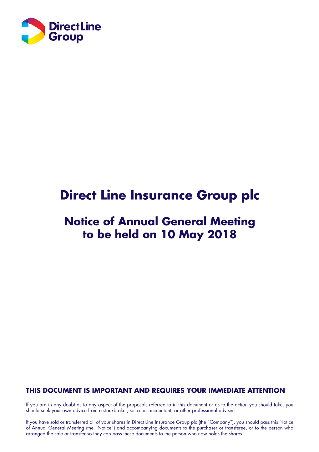 2018 Notice of Annual General Meeting