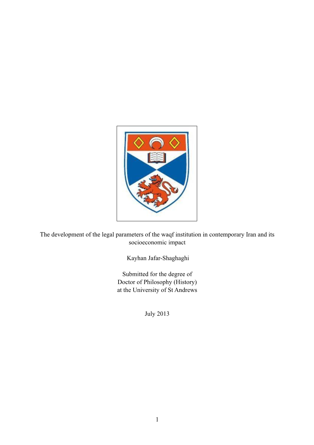 Kayhan Jafar-Shaghaghi Phd Thesis