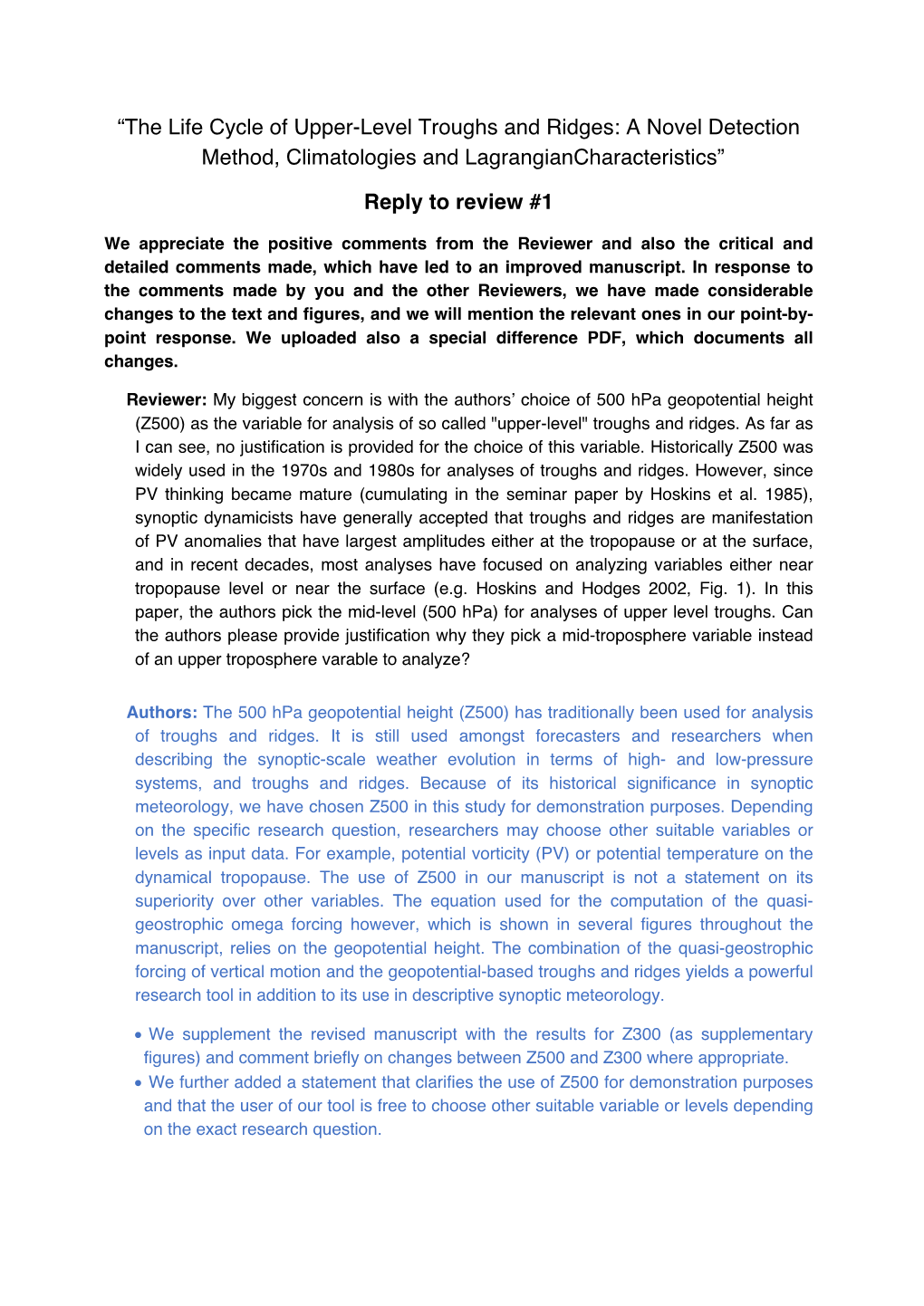 “The Life Cycle of Upper-Level Troughs and Ridges: a Novel Detection Method, Climatologies and Lagrangiancharacteristics”