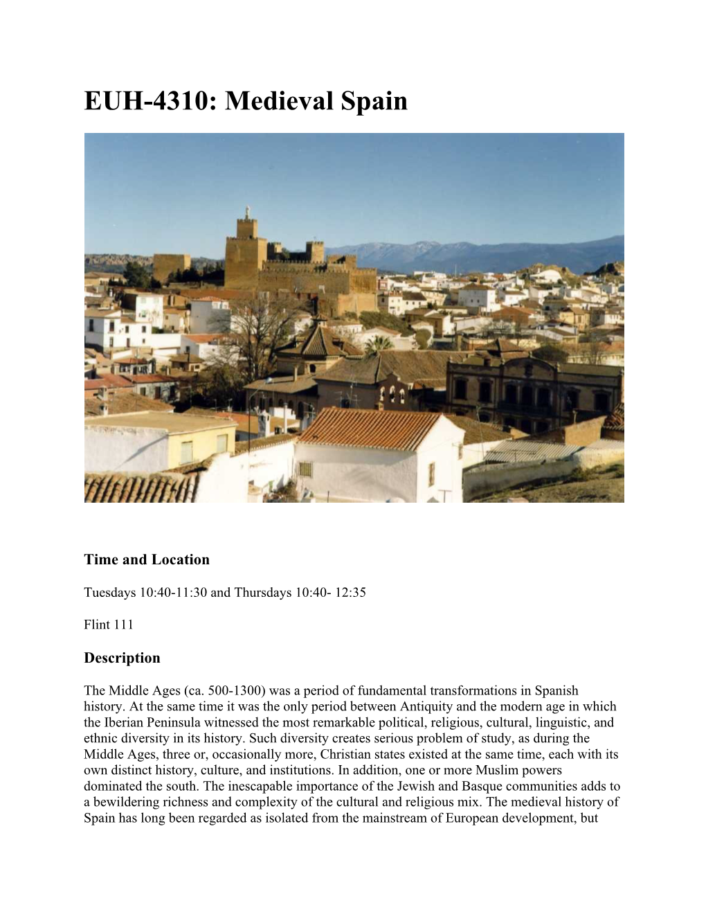 EUH-4310: Medieval Spain