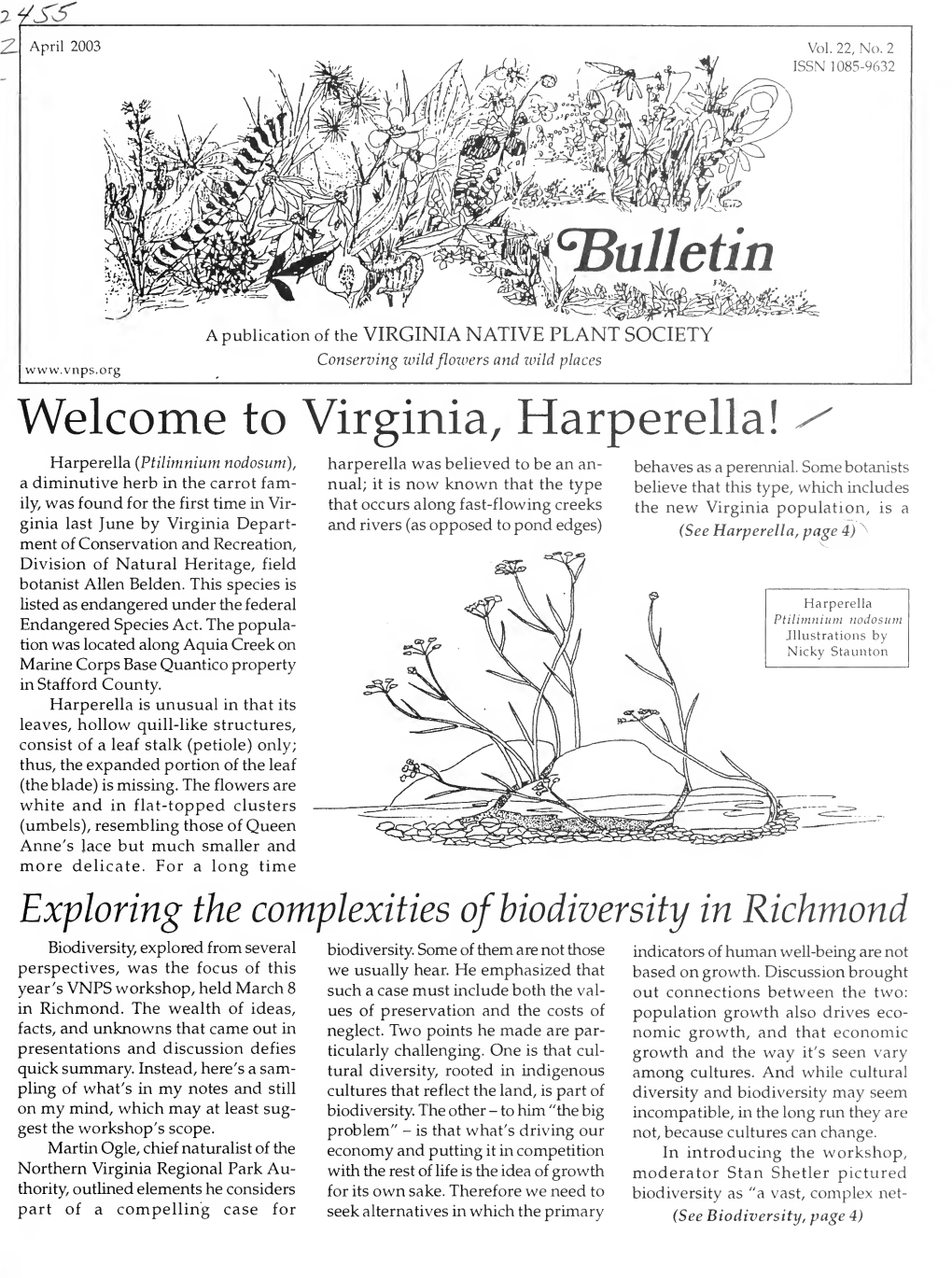 Welcome to Virginia, Harperella! ^