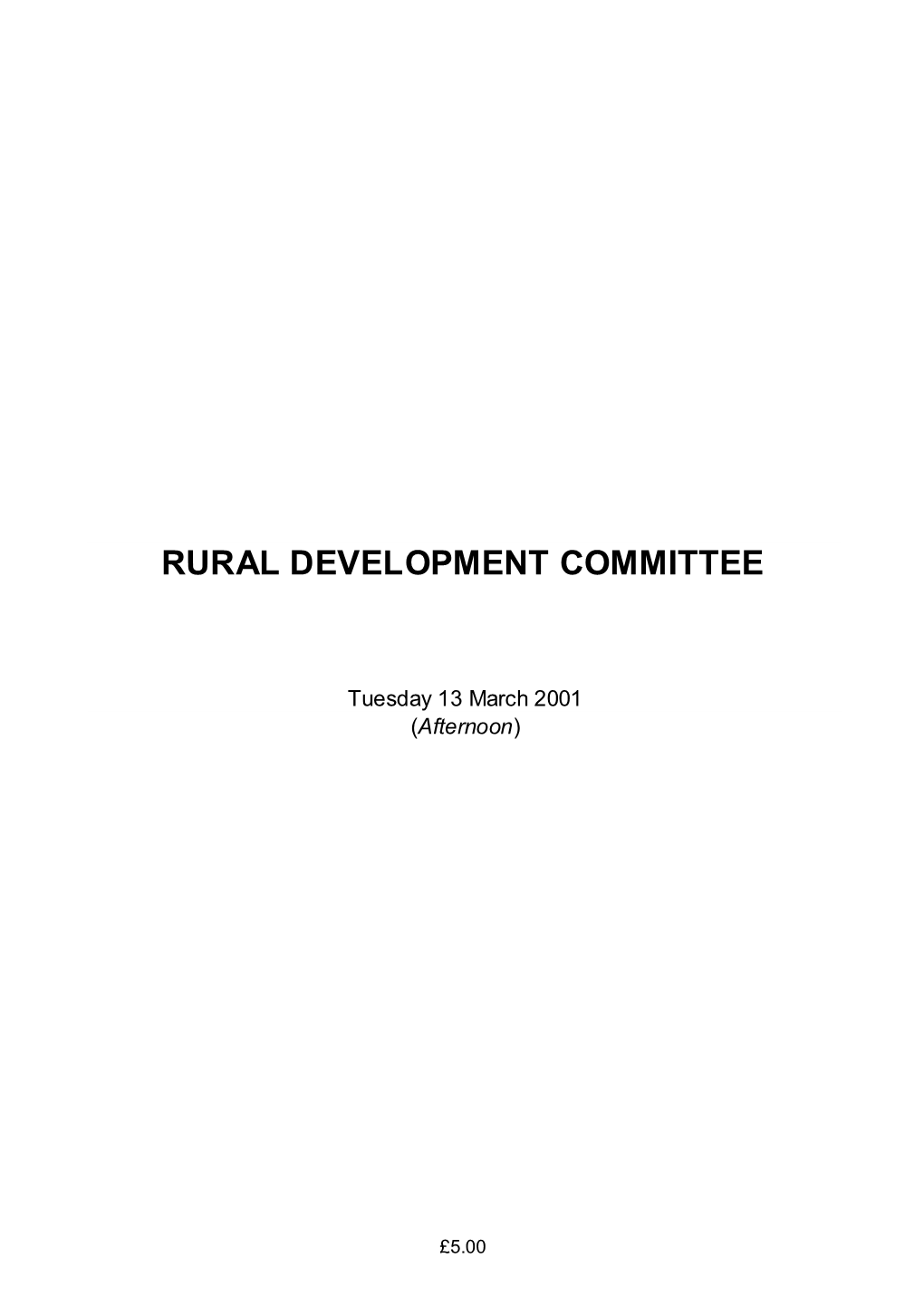 Rural Development Committee