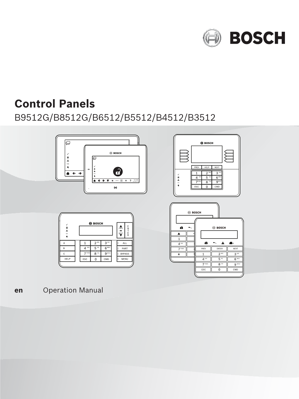 Control Panels B9512G/B8512G/B6512/B5512/B4512/B3512