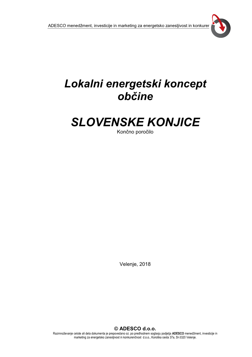 Občina Slovenske Konjice Stari Trg 29 3210 Slovenske Konjice