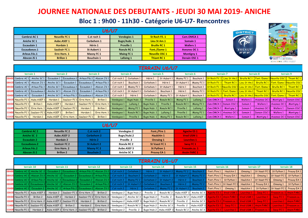 Bloc 1 U6-U7 Rencontres