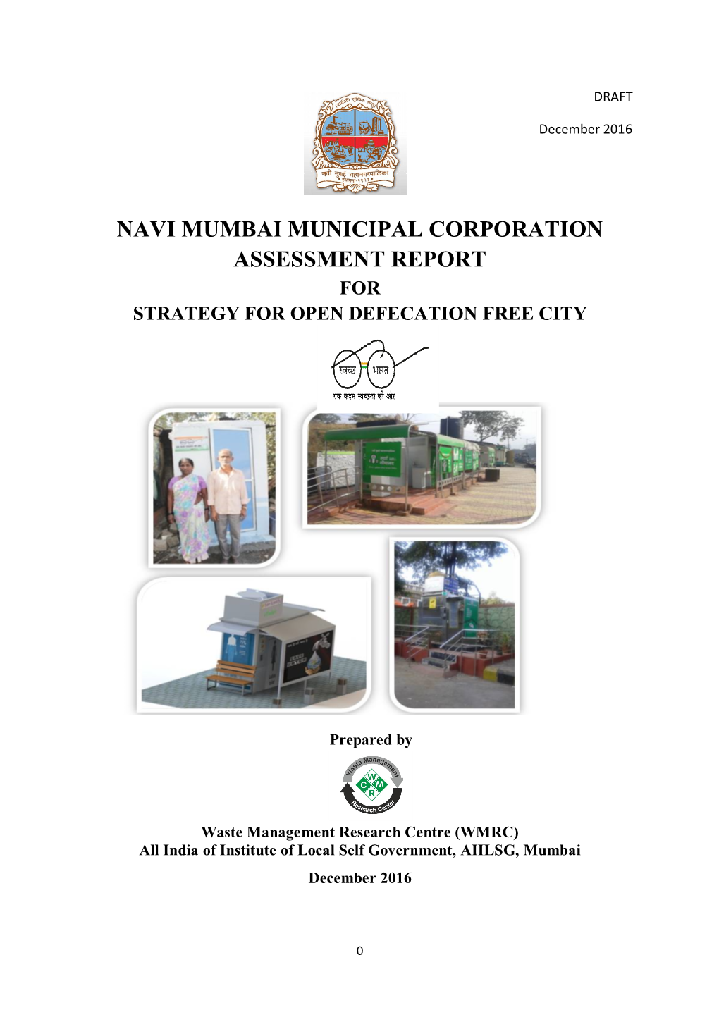 Navi Mumbai Municipal Corporation Assessment Report for Strategy for Open Defecation Free City